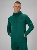 Bluzy męskie - 4F Bluza treningowa regular szybkoschnąca męska - zielona XL - miniaturka - grafika 1