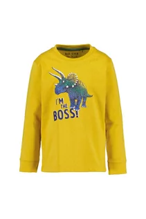 Bluzki dla chłopców - Żółta  bluzka chłopięca z dinozaurem - grafika 1