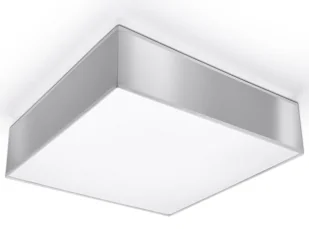 Minimalistyczny kwadratowy plafon szary H8-T19 - Lampy sufitowe - miniaturka - grafika 1
