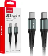 Kable USB - Kabel USB AMiO Kabel do ładowania usb-c - usb-c 60w 100cm fulllink amio-03914 - miniaturka - grafika 1