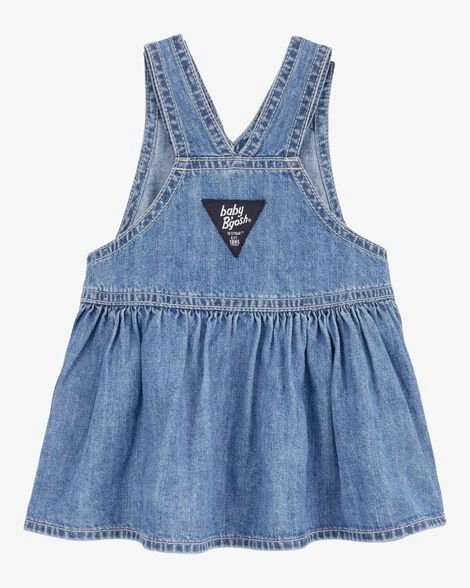 BABY BGOSH JEANSOWA SUKIENKA DZIEWCZĘCA PROSTA Z GUZIKAMI 74CM 11LA