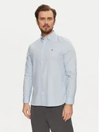 Koszule męskie - Tommy Hilfiger Koszula Flex Dobby MW0MW37578 Błękitny Slim Fit - miniaturka - grafika 1