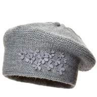 Czapki damskie - Beret damski MARGERITA Ciemny szary - miniaturka - grafika 1