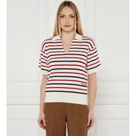 Koszulki i topy damskie - Tommy Hilfiger Polo Loose fit - miniaturka - grafika 1