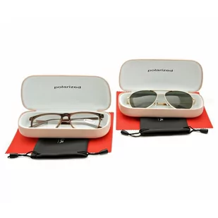 ZESTAW 6 PRODUKTÓW - 2x Etui na okulary jasno różowe + 2x Ściereczka z mikrofibry + 2x Pokrowiec - Akcesoria do okularów - miniaturka - grafika 1