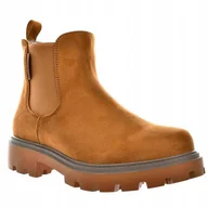 Botki damskie - Damskie botki OCIEPLANE BRĄZ BIG STAR SHOES MM274374 R36 - miniaturka - grafika 1