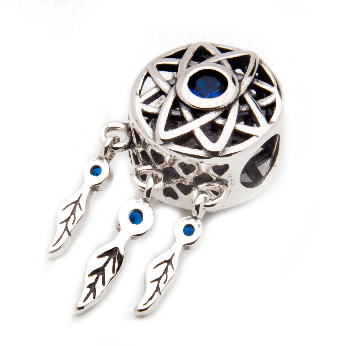 Srebrny charms łapacz snów