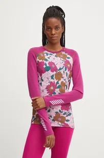 Helly Hansen longsleeve funkcyjny LIFA MERINO kolor fioletowy 49379 - Bielizna sportowa damska - miniaturka - grafika 1