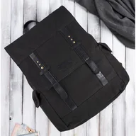 Plecaki - Plecak męski A4 ze skóry wegańskiej PAOLO PERUZZI E-03-BL czarny - miniaturka - grafika 1