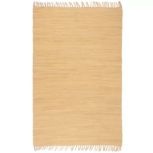 vidaXL Ręcznie tkany dywanik Chindi, bawełna, 200x290 cm, beżowy - Dywany - miniaturka - grafika 1