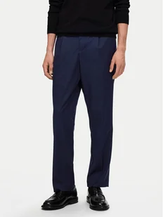 Selected Homme Spodnie materiałowe 16094358 Granatowy Tapered Fit - Spodnie męskie - miniaturka - grafika 1