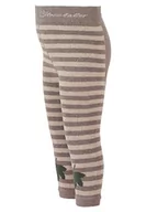 Legginsy - Sterntaler Pluszowe legginsy dziecięce, uniseks, beżowy melanż, 128 - miniaturka - grafika 1