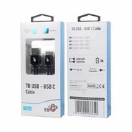 Kable komputerowe i do monitorów - Kabel USB-USB C 1.5m czarny sznurek premium - miniaturka - grafika 1