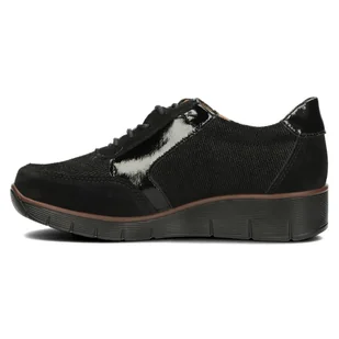 Skórzane sneakersy dmskie Filippo DP4912/23 BK czarny - Sneakersy damskie - miniaturka - grafika 5