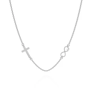 Naszyjnik Srebrny Krzyżyk Nieskończoność - Naszyjniki - miniaturka - grafika 1
