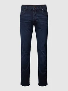 Jeansy o kroju slim fit w jednolitym kolorze - Spodnie męskie - miniaturka - grafika 1