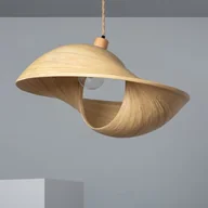 Lampy sufitowe - Lampa wiszaca Boho z Bambusa Ø60cm Abruzzo Espresso E27 - miniaturka - grafika 1