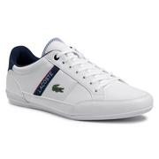 Półbuty męskie - Sneakersy Lacoste Chaymon 0120 2 Cma 7-40CMA0067407 Wht/Nvy/Red - miniaturka - grafika 1