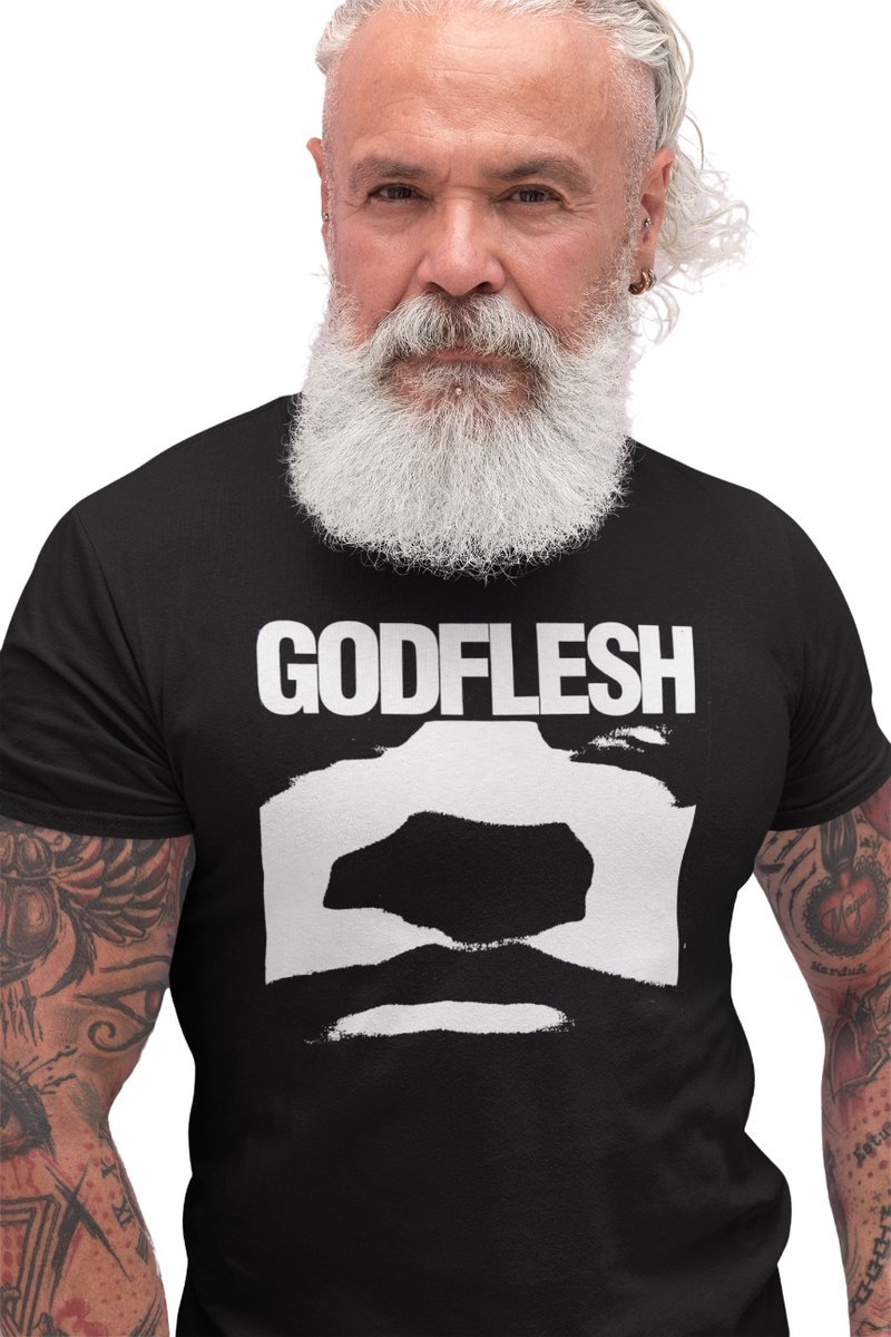 GODFLESH KOSZULKA MĘSKA CZARNA T-SHIRT industrial metal rock prezent S