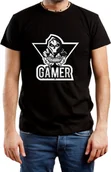 Koszulki męskie - T-SHIRT MĘSKI PREZENT DLA GRACZA GAMER XBOX KOSZULKA CZARNA R-L A392 - miniaturka - grafika 1