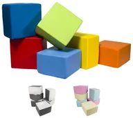 Klocki - Komplet 6 Dużych Klocków Piankowych Do Zabawy,Żłobków,Przedszkoli Komplet 6 Dużych Klocków Piankowych Do Zabawy,Żłobków,Przedszkoli (Kolor: Biały, S.. - miniaturka - grafika 1