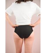 Bielizna lecznicza - Claripharm, Majtki menstruacyjne ClariUnderwear, bawełna organiczna, czarne, rozmiar XL - miniaturka - grafika 1