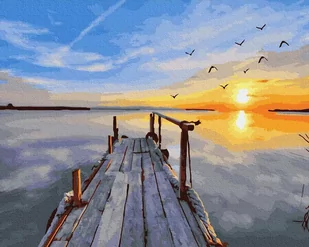 Artnapi 40x50cm Malowanie Po Numerach - Zachód Słońca Nad Zalewem - Bez Ramy - Malowanie po numerach Artnapi 40x50cm Malowanie Po Numerach - Zachód Słońca Nad Zalewem - Bez Ramy - Malowanie po numerach - miniaturka - grafika 1