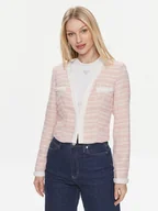 Marynarki i żakiety damskie - Guess Marynarka Tosca Braid Boucle J W4RN38 WFWV2 Różowy Regular Fit - miniaturka - grafika 1