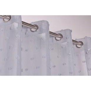 Firana gotowa z kółkami UNIQUE 140 x 260 cm szara - Firany - miniaturka - grafika 1