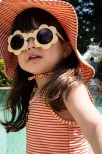 Konges Sløjd okulary przeciwsłoneczne dziecięce kolor beżowy - Okulary dla dzieci - miniaturka - grafika 1