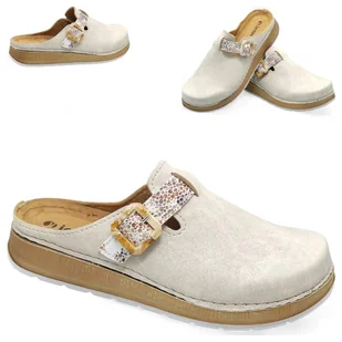 Klapki damskie Wygodne zakryte palce na platformie lekkie Inblu Beżowe 39 - Klapki i japonki damskie - miniaturka - grafika 1