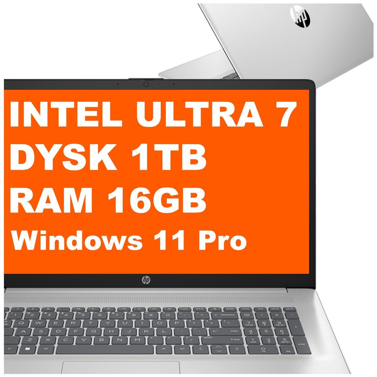 HP AI 17-cn5037nr / BE6J9UA / Ultra 7 / 16GB / 1TB / Intel Graphics / FullHD / Win 11 Pro / Srebrny