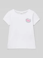 Koszulki dla dziewczynek - T-shirt o kroju regular fit z czystej bawełny - miniaturka - grafika 1