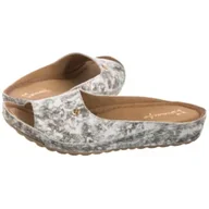 Klapki i japonki damskie - Klapki Brązowe/Złote w Kwiaty 02628-46/00-1 (MA238-f) Maciejka - miniaturka - grafika 1