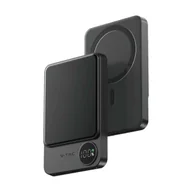 Powerbanki - Power Bank V-TAC 10000mAh Szary Magnetyczny 9mm Aluminium, Lightning, LCD, SZYBKI 20W V-TAC VT-100011-SG - miniaturka - grafika 1