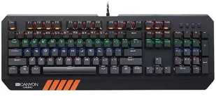CANYON keyboard Hazard GK-6 RGB US/RU Wired Black CND-SKB6-RU - Klawiatury - miniaturka - grafika 1