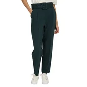 Spodnie damskie - Spodnie damskie Naf Naf Egiselle materiałowe zielone w kant-L - miniaturka - grafika 1