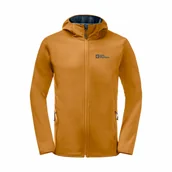 Kurtki męskie - Męska kurtka softshellowa Jack Wolfskin BORNBERG HOODY M safflower - S - miniaturka - grafika 1