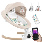 Leżaczki i huśtawki - Elektryczny bujaczek-leżaczek Tulano Astrid 35, automatyczne bujanie, bluetooth, Beżowy - miniaturka - grafika 1