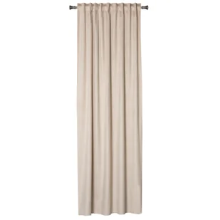 Zasłona z taśmą ABETO 140 x 260 cm kolor beżowy - Zasłony - miniaturka - grafika 1