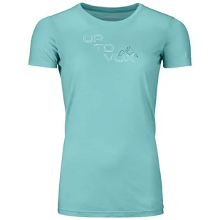 Koszulka damska Ortovox 185 Merino Tangram Logo Ts W Rozmiar: L / Kolor: niebieski - Koszulki sportowe damskie - miniaturka - grafika 1