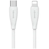 Kable USB - Kabel USB-C - Lightning USAMS Green Series SJ717 30W 1 m Bialy - miniaturka - grafika 1