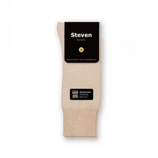 Steven 149-001 Beżowe skarpety męskie - Skarpetki męskie - miniaturka - grafika 1