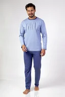 Piżamy damskie - REGINA PIŻAMA MĘSKA BIG 472 2XL NIEBIESKI - miniaturka - grafika 1