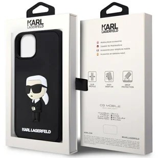 Karl Lagerfeld KLHCP14M3DRKINK iPhone 14 Plus 6.7" czarny/black hardcase Rubber Ikonik 3D - Etui i futerały do telefonów - miniaturka - grafika 8