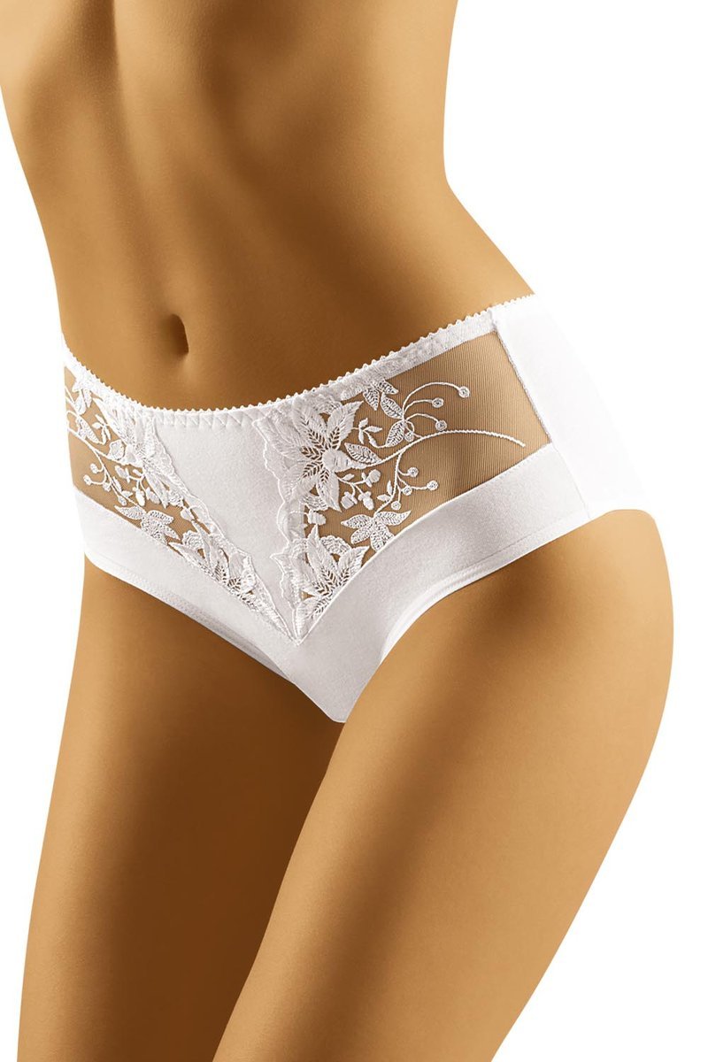 Wol-Bar Eco-La biały XL Majtki wysokie figi