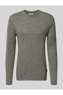 Swetry męskie - Sweter z dzianiny z prążkowanymi wykończeniami model BRANKO - Blend - miniaturka - grafika 1