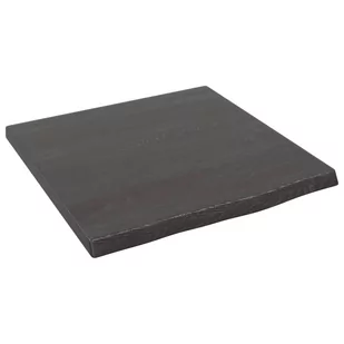 vidaXL Półka, ciemnoszara, 40x40x2 cm, wykończone lite drewno dębowe - Półki do salonu vidaXL Półka, ciemnoszara, 40x40x2 cm, wykończone lite drewno dębowe - Półki do salonu - miniaturka - grafika 1