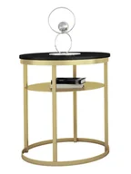 Ławy i stoliki kawowe - Stolik kawowy w stylu glamour czarny + złoty N6-K04 - miniaturka - grafika 1