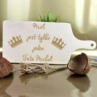 Gadżety dla niej i dla niego - Deska Do Krojenia Na Dzień Taty Król Jest Tylko Jeden - miniaturka - grafika 1